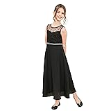 LB16 Girls Dress Rhinestone Chiffon Bridesmaid
