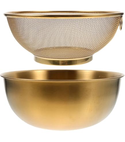 RimCereal 8-Piece Stainless Steel Colander Set - Microporous Strainers With Mixing Bowls (1.2qt-5qt) - View #12