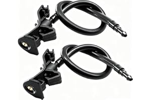 MINETPS 2Pcs BB5Z17603A AR3Z17603A Adjustable Windshield Washer Nozzles Hose Kit Fit for Ford Explorer 2011-2015 for Police Interceptor Utility 2013-2015 for Mustang 2010-2014, Front Wiper Water Spray Jets