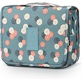 Mossio Hanging Toiletry Bag - Large Cosmetic Makeup Travel Organizer for Men & Women with Sturdy Hook