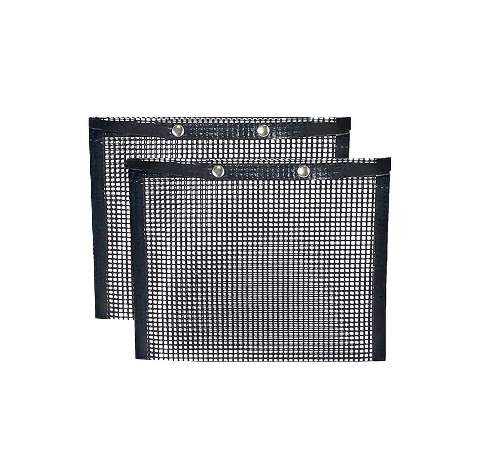 Tiardey 2pcs 9.4x5.5Inch Grill Mesh Bag,Non-Stick Baked Bag Grilling Baking High Temperature Resistant,Reusable for Outdoor Picnic Cooking BBQ