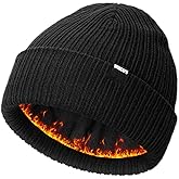 Wmcaps Thermal Fleece Lined Winter Beanie for Men Women, Soft Warm Knit Hat, Stocking Cap for Cold Weather
