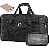 LOVEVOOK Travel Duffle Bag - Weekender & Overnight Bag with Toiletry & Wet Pocket, Carry-On Size, 3pc Set