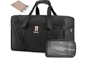 LOVEVOOK Travel Duffle Bag - Weekender & Overnight Bag with Toiletry & Wet Pocket, Carry-On Size, 3pc Set