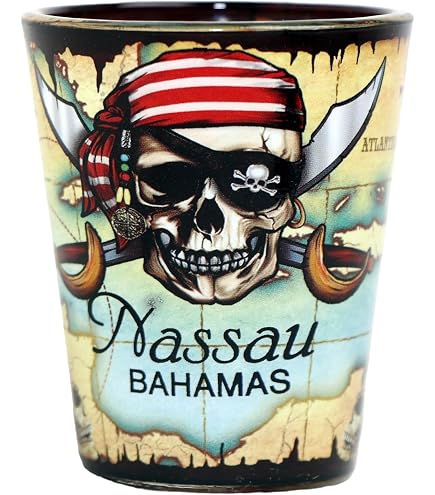 Fun Bahamas Palm Sunset Bikini 3D Shot Glass - Colorful Novelty Glassware 8 thumbnail image