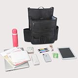 Luxja Car Seat Storage Organiser Front Back Car Seat Organizer Black view 8