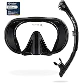 Cressi Adult Wide View Single Lens Comfortable Snorkeling Mask & Dry Snorkel - Musa & Scilla: Designed in Italy