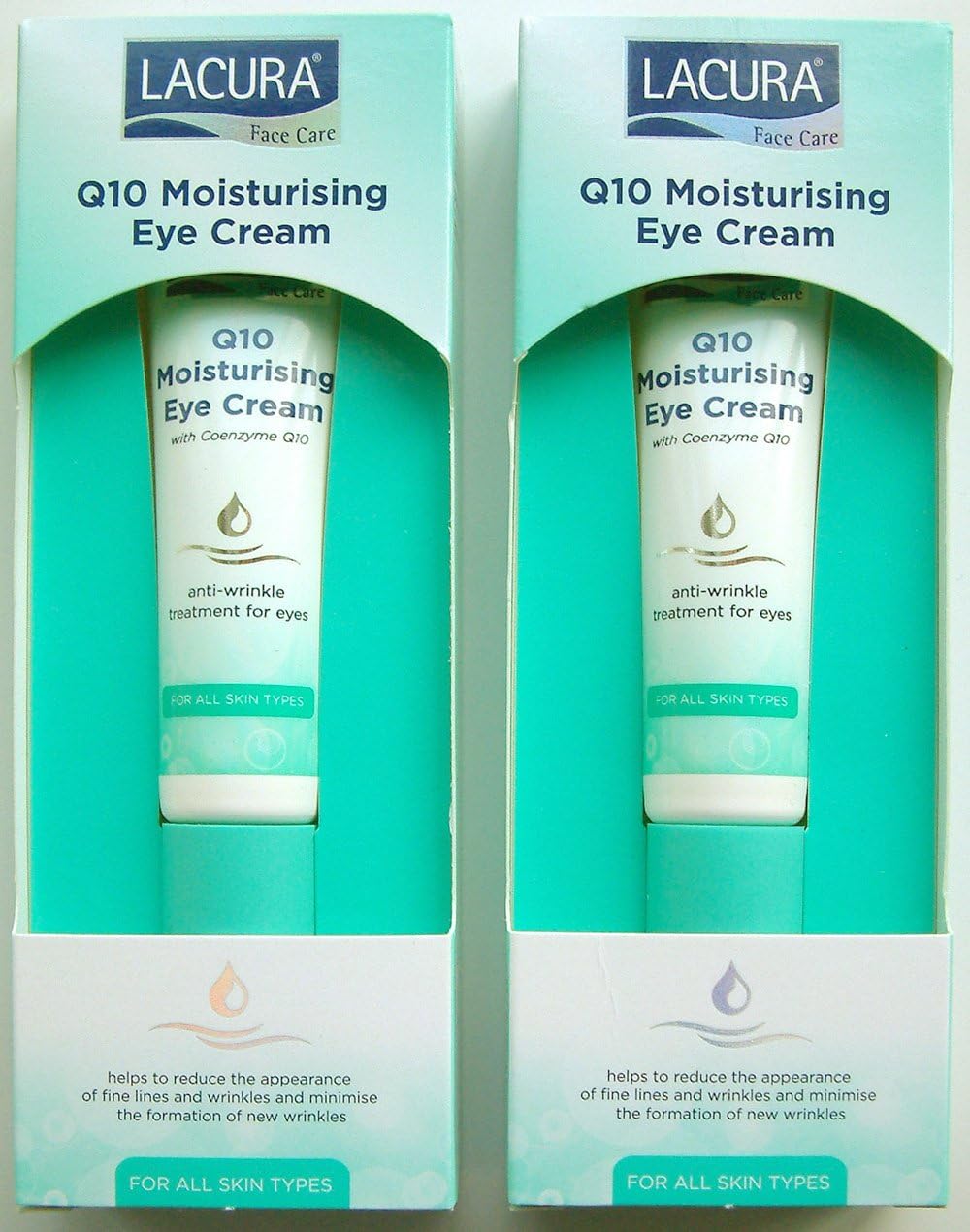 2 x 15ml Tubes of Lacura Face Care Q10 Moisturising Eye Cream With