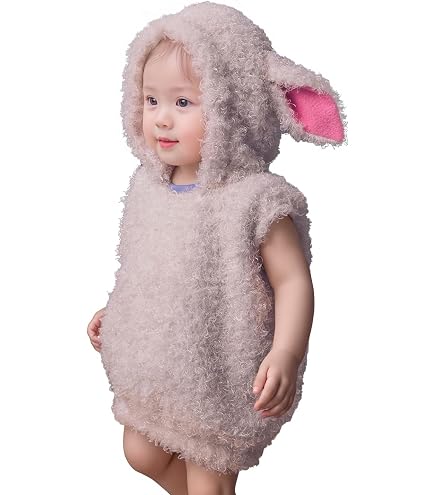 Amazon.com: FEIBEL Kids Sheep Costume Boys Girls Furry Hooded Vest