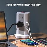 HAFINO 17 in 1 Tower Extension Lead 5M USB C 20W 12AC 5 USB Ports Surge view 4