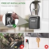 Diyife Key Safe Weatherproof Lock Box 4-Digit Combination Removable Wire Rope view 4