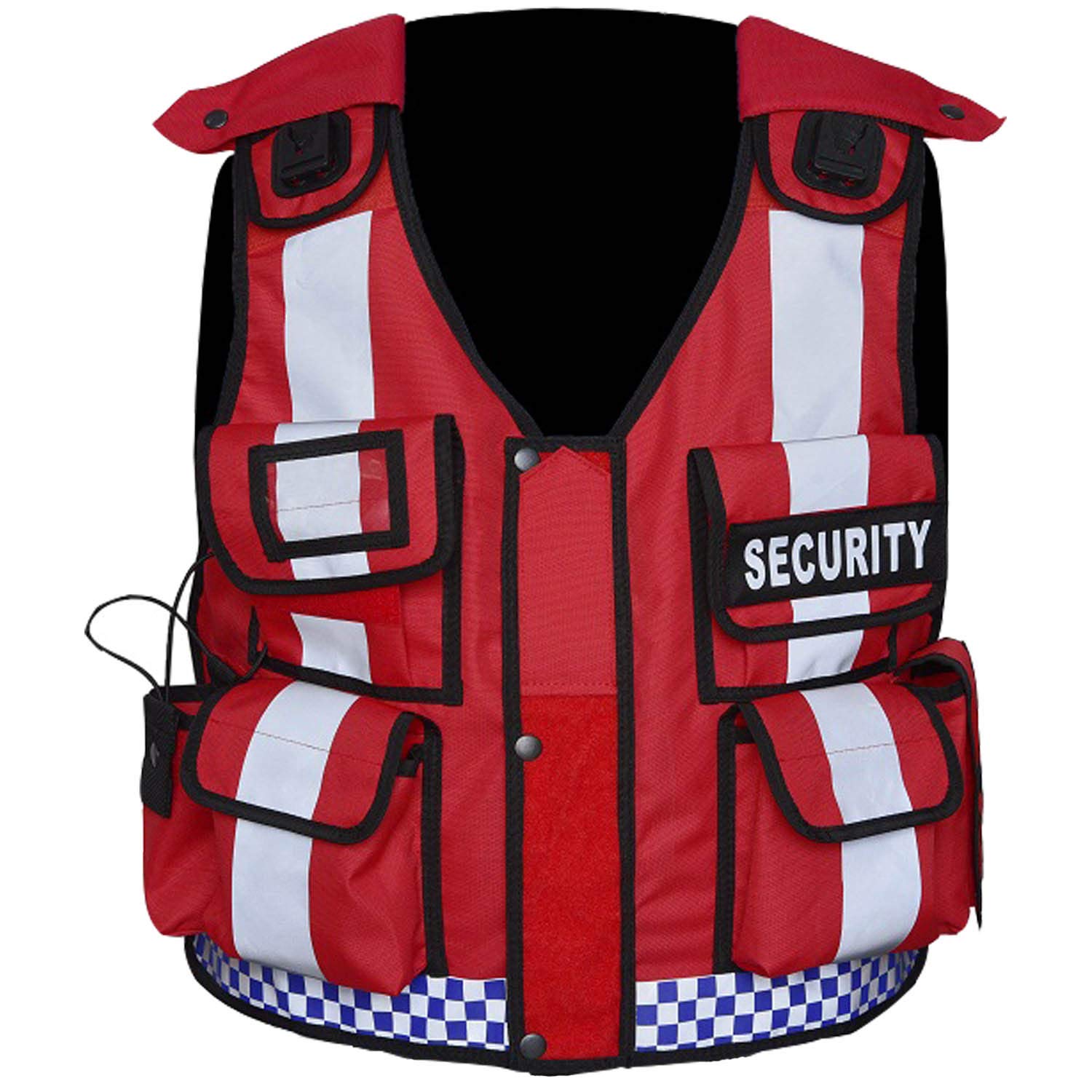 New Hi Viz Tactical Vest Dog Handler Security,CCTV, Event staff, Tac Vest (Red)