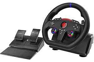 SUBSONIC – Superdrive 270 GT-5 Steering Wheel - PS5 LED steering wheel with dual sticks, 270° rotation, pedals and paddle shifters. Compatible with PS5 and PC – Black
