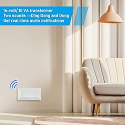 Wired Doorbell Chime, 16V 10VA Front and Rear Door