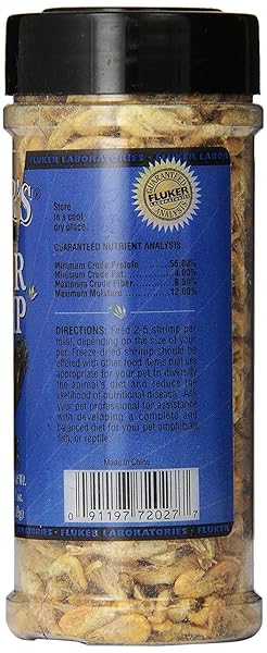 FLUKER’S 6 PACK OF FREEZE-DRIED RIVER SHRIMP, 1 OUNCE EACH, FOR AQUATIC REPTILES AND AMPHIBIANS_AB