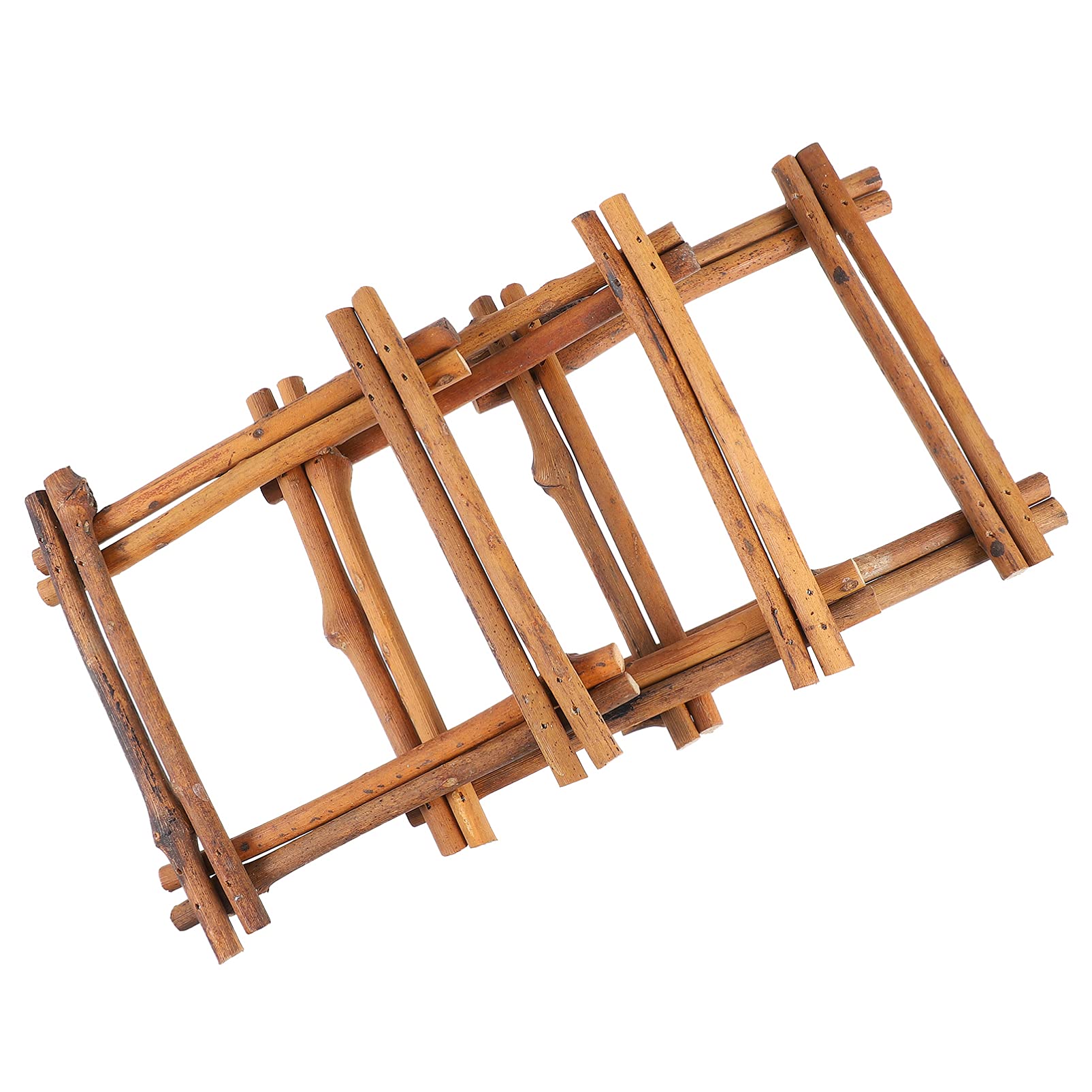 jojofuny 3pcs Handmade Rattan Wreath Frames Garland Accessories for Christmas Weddings and Seasonal Decor Square Natural Rattan Craft Supplies for Home Decoration