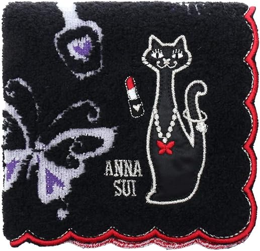 Amazon セット品 Anna Sui アナスイ ネコ コスメ 蝶々 タオルハンカチ ハンドタオル タオル ハンカチ ブランド レディース ギフト ブラック Anna Sui アナスイ シューズ バッグ