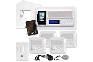 IST Retro Music & Intercom System Package, 4 Rooms (Vertical Frames), White (RETRO-MV4PAC)