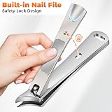 DRMODE Nail Clippers for Thick Nails Large Opening 16mm Slanted Curved Blade view 7