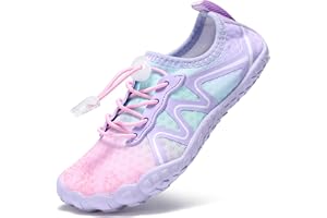 Stelle Kids Water Shoes Quick Dry Barefoot Drawstring | Perforated Sole for Quick Drainage with Drawstring Closure for Boys and Girls,Beach,Pool and Hiking,Toddler to Big Kid