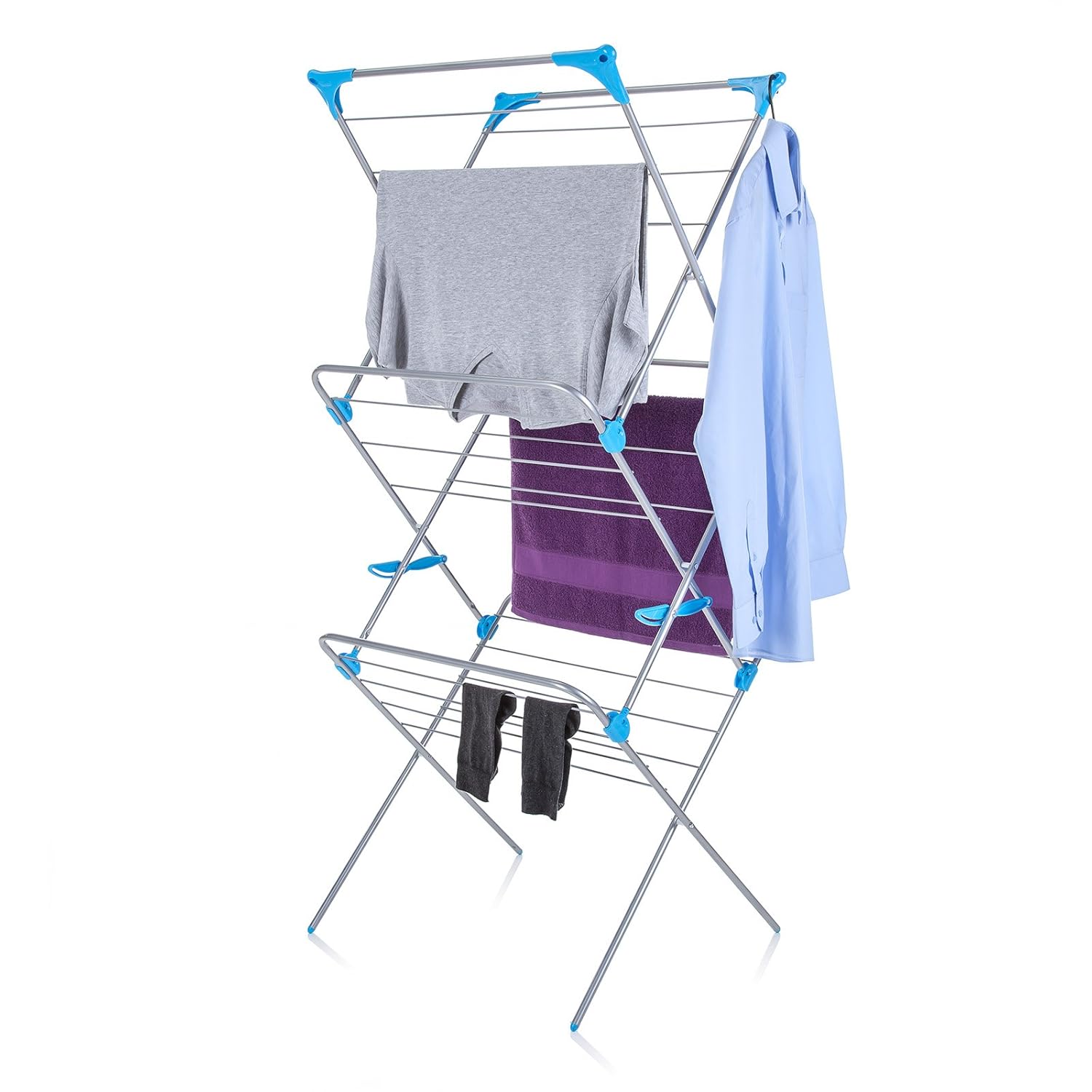 Minky 3 Tier Trio Indoor Concertina Tubular Clothes Airer Dryer NEW