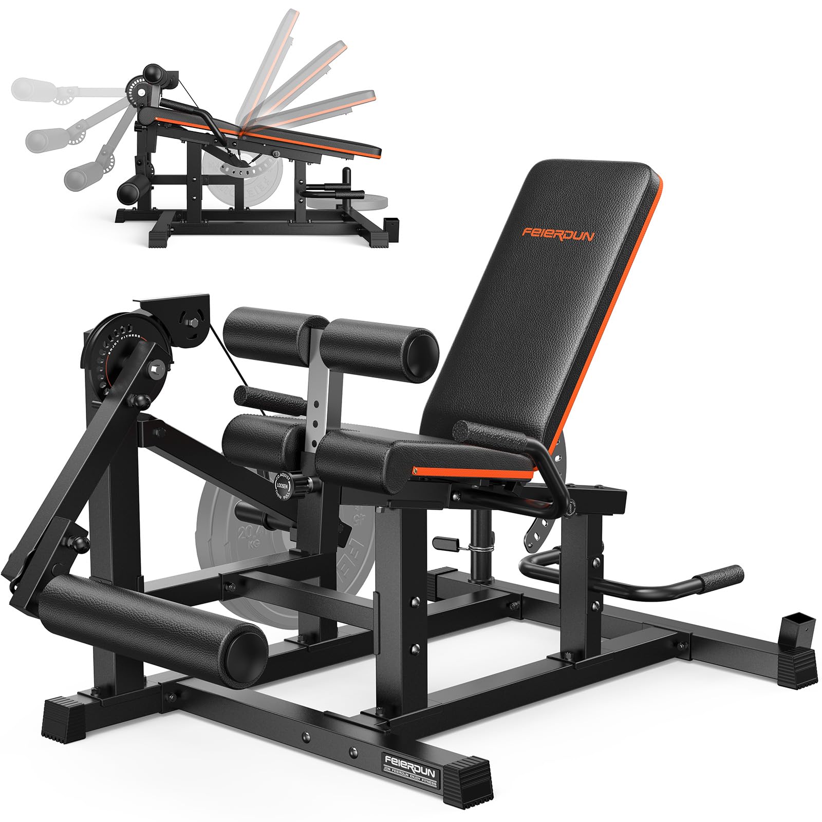 Photo 1 of **SIMILAR NOT EXACT**
FEIERDUN Leg Extension and Curl Machine, Adjustable Leg Curl Machine, Lying Curl and Seated Leg Extension Machine, Leg Workout Equipment with Cable System, Home Gym Leg Machine