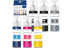 552 Ink 600ml Refill Ink Bottle Replacement for EcoTank ET-8550 ET-8500 Printer High Capacity Black(Not Sublimation Ink) Bott