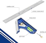WORKPRO 300 mm Combination Square Set Stainless Steel 90/45 Degree with Bubble view 5