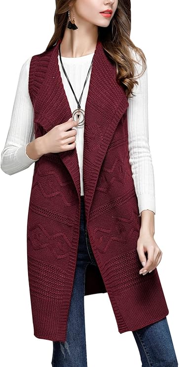 long sleeveless cardigan outfits