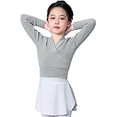 Dayrose Girl's Ballet Sweater, Soft Long Sleeve Girls Active Sweater, Pullover Girls Dance Sweater for Ballet/Warm Ups