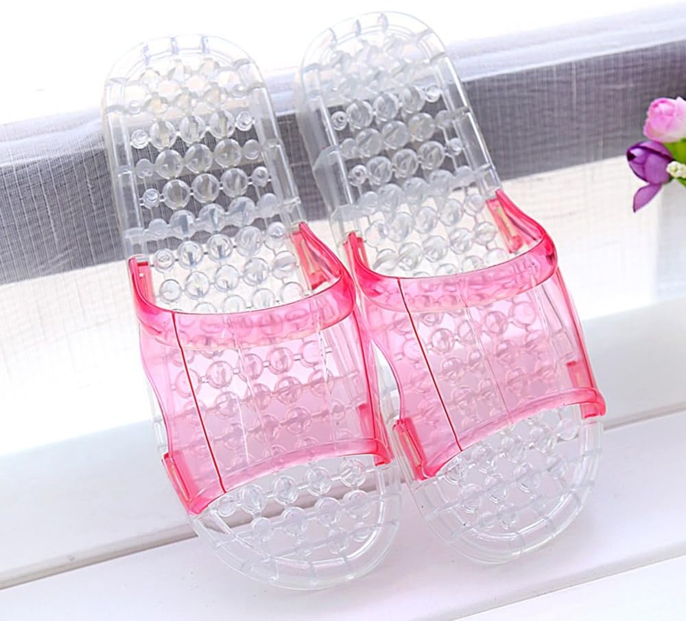 Slippers HAIZHEN Women shoes Bathroom with Female summer home with anti-skid Thick lovers bathing massage Plastic crystal cool (12 colors optional) (size optional) for Women