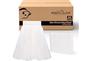 KLEEN HANDLER Bulk Disposable Cut-End Mop Head Non-Woven, Commercial Grade Replacement Mop Head (24 Case Pack)