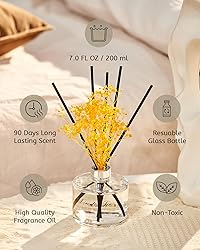 M&SENSE Reed Diffuser Set with 7 Sticks | 7.0oz