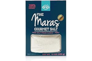Onza Salt de Maras/Pink Salt from Cusco Peru, Inca's Salt, Perfect for Grilled Meat, Fish Ribs, eggs, Vegetables, Soups Stews Salads and more. Hand-Harvested for over 2000 Years, 18oz (500g)