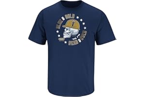 Smack Apparel Notre Dame Football Fans. Blue and Gold Til I'm Dead and Cold. Navy T Shirt (Sm-5X)