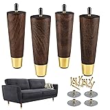 ALAMHI Wood Furniture Leg, Couch Legs 6 Inch Brown