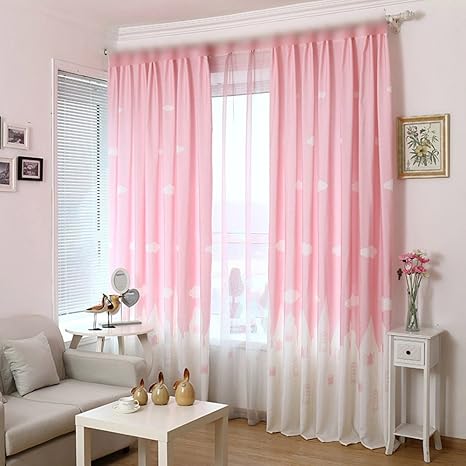 Pureaqu Children Castle Of Angle Print Curtains For Teen Girls Window Decoration Thermal Insulating Semi Blackout Metal Grommet Top Curtains For Girl