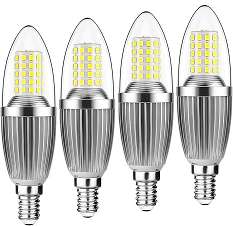 Yiun E14 Led Kerzen Lampen 12w Led Kerzenleuchter Gluhbirnen 100 Watt Aquivalent 1200lm Daylight Weiss 6000k Led Kronleuchter Lampen Dekorative Kerzenstander E14 Nicht Dimmbare Led Lampe 4er Pack Amazon De Beleuchtung