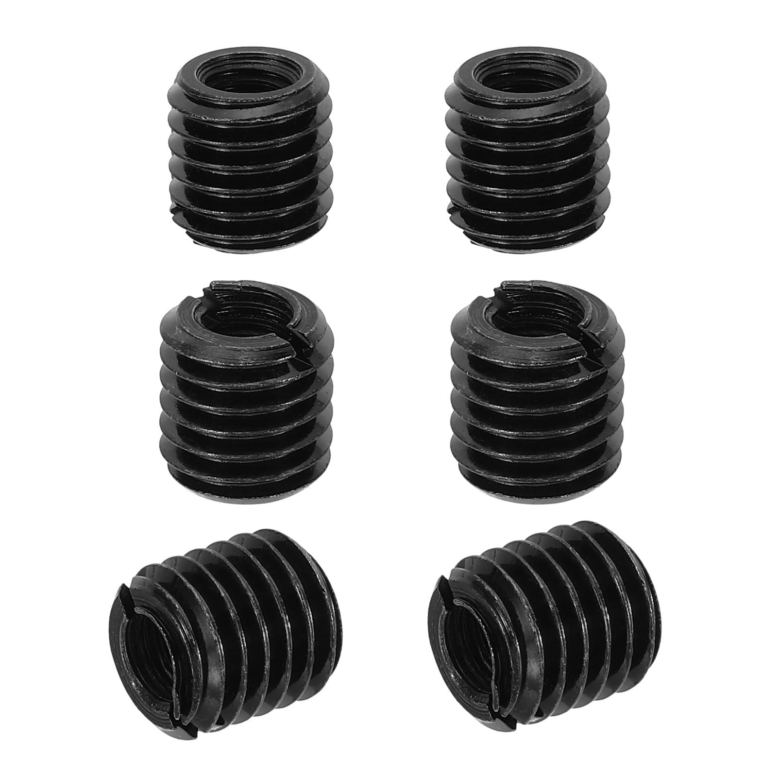 PATIKIL Thread Adapters Sleeve Reducing Nut, 6 Pcs M10xM6x10mm Male to Female Repair Insert Nut Screw Reducer Conversion Metal Fastener, Black — image 1