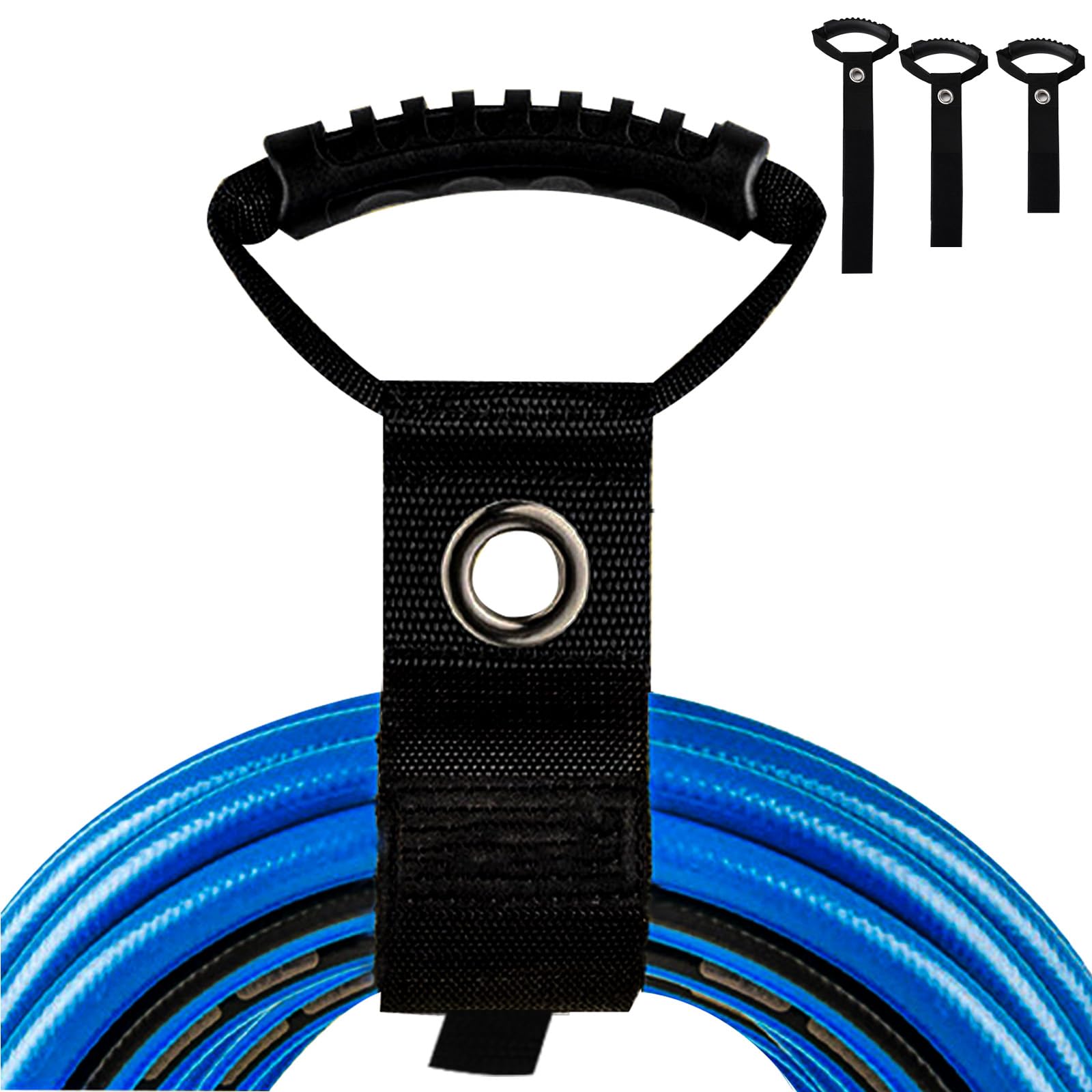 Realand 3Pcs Extension Cord Organizer Wrap Holder with Handle, 3 Sizes Hook and Loop Storage Straps for Garden Water Hose Organizer, Cable Hanger, Garage Storage and Organization