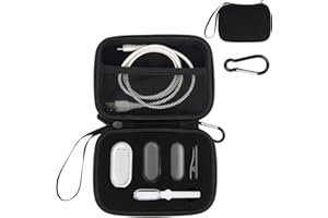 YouKnow Hard Case Compatible with PLAUD NotePin AI Voice Recorder - with Custom Foam Insert Holds Recorder, Magnetic Pin, Clip, Dock, Wristband & Cable (Case Only) (Black)