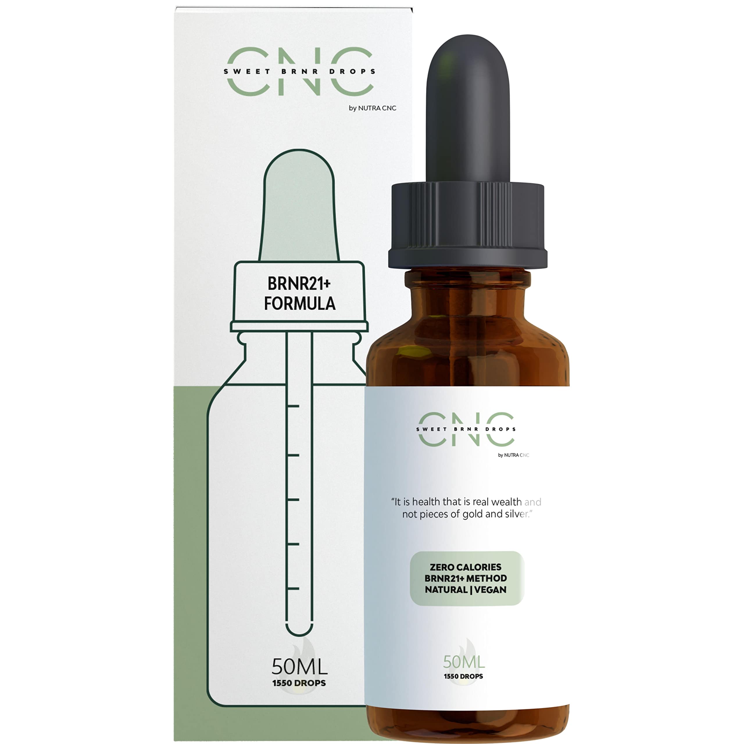 Fat Burner & Blocker BRNR21, Weight Loss Drops, Fat Burners for Women Weight Loss, Diet Drops for Women & Men, Reduces & Controls Desire for Sweets, Sugar Substitute, Zero Calories & Natural