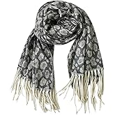 HeiDmai Fashion Leopard Print Scarf Winter Warm Animal Soft Cashmere Blanket Long Scarf Wrap Shawl