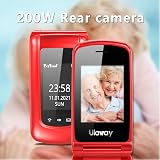 CHAKEYAKE G380D Senior Flip Phone Big Buttons SOS 1000mAh GSM Unlocked Red view 6