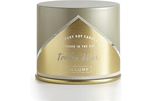 ILLUME Tonka Noir Soy Candle, Vanity Tin, Grey, 11.8 oz.