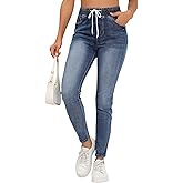 Women’s Curvy High Rise Skinny Jeans Comfy Stretch Classic Jeans Pants