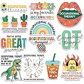 12 Pcs Occupational Therapy Stickers – Fun and Motivational Designs – Inspirational Decals for Therapists and Supporters – Gifts for Enthusiasts, Perfect for Laptop, Water Bottle, Tumbler 3 Inches