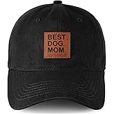 MEINICY Dog Mom Hat Gifts for Women, Mothers Day Birthday Gifts for Mom, Black Cotton Adjustable Baseball Cap for Dog Lovers
