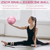 jjshund 25 cm Pilates Ball Small Exercise Ball for Home Gym Yoga Balance Core view 3