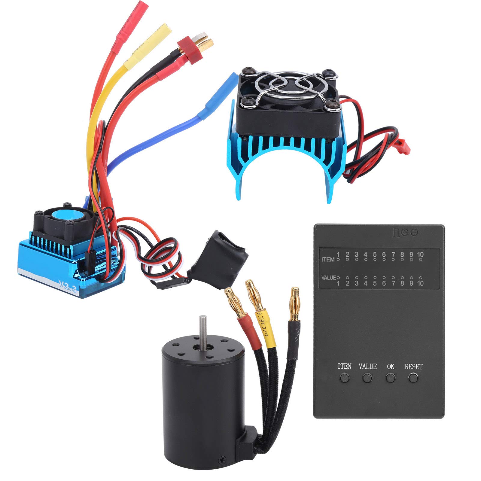 RC Motor ESC Set, 2300KV 3650 Motor, Waterproof for Remote Control Car All 1/10 Brushless Car ‑M3 Sc